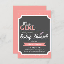 INVITATION C'EST UNE FILLE | BABY SHOWER