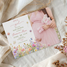 C'est une Fille Baby Shower Photo de Fleur Sauvage