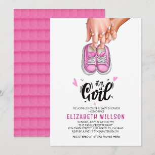 Invitation C'est une Fille Genre Show Babyshower