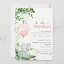 C'est une fille ! Petit bébé éléphant mignon avec 