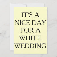 C'EST UNE JOURNÉE AGRÉABLE POUR UN MARIAGE BLANC,