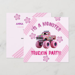 Invitation C'est une photo personnalisée du Monster Truckin'