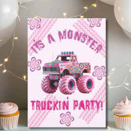 Invitation C'est une photo personnalisée du Monster Truckin'