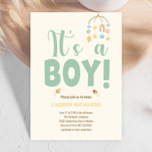 C'est une Typographie de garçon Baby shower coloré