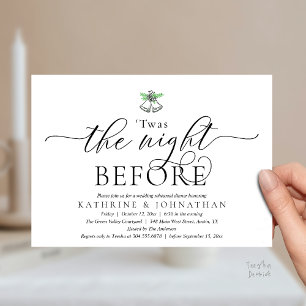 Invitation C'Était La Nuit Avant Le Dîner De Répétition Moder
