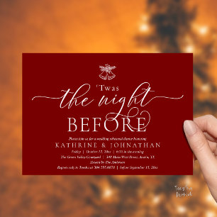 Invitation C'Était La Nuit Avant Le Dîner De Répétition Moder