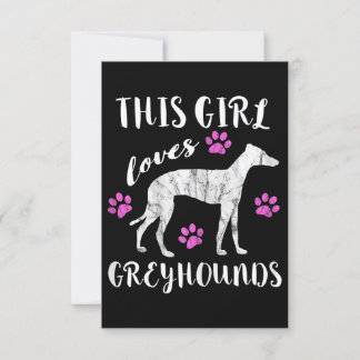 Invitation Cette fille aime les lévriers italiens Greyhound