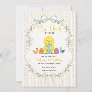 Invitation Cette petite poulette fête son premier anniversair