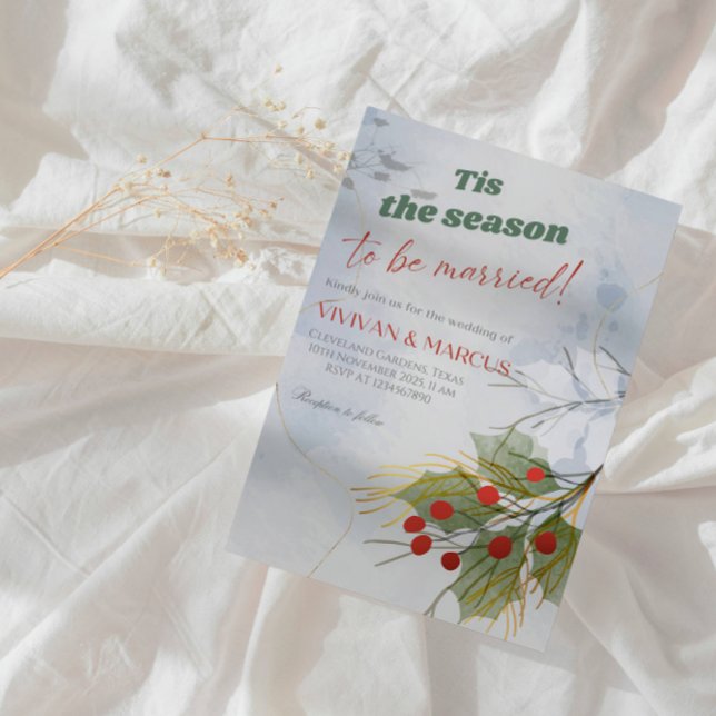 Invitation Cette saison pour être marié Mariage de Noël (Créateur téléchargé)