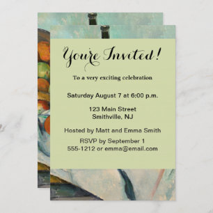 Invitation Cezanne Panier Pommes Impressionnisme Art