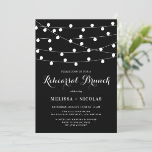 Invitation Chaîne blanche Lights Black Rehearer Brunch