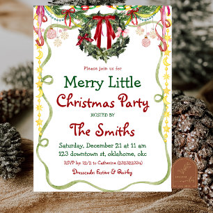 Invitation Chaîne de fête originale Joyeux petit Noël