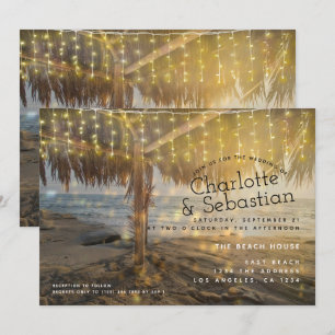 Invitation Chaîne de lumière de mariage de plage personnalisé