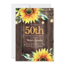 Chaîne de tournesol rustique Lumière 50e anniversa