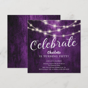 Invitation Chaîne Lights Célébrer l'invitation d'anniversaire