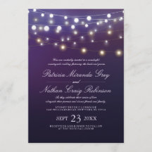 Chaîne Lumière Violet Soirée Mariage Invite