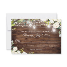 Chaîne rustique éclaire le mariage floral RSVP