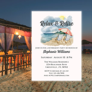 Invitation Chaise de plage tropicale pour se détendre et pren