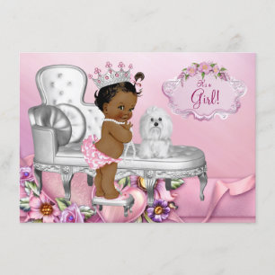 Invitation Chaise élégante Princesse ethnique Perle Baby Show