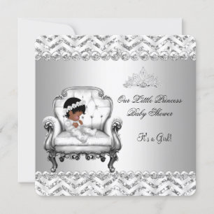 Invitation Chaise pour Fille pour Baby Shower de Princesse Af