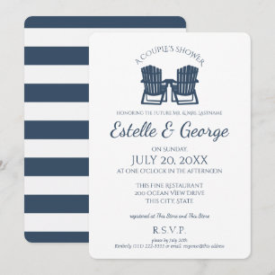 Invitation Chaises Adirondack Douche Couple