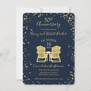 Invitation Chaises Adirondack Starry Night 50e Anniversaire
