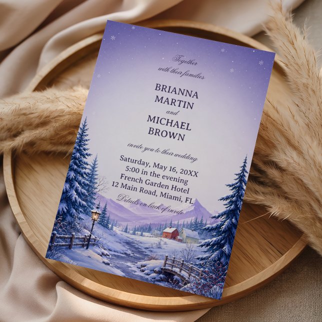 Invitation Chalet de la Vallée enneigée (Créateur téléchargé)