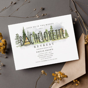 Invitation Chalet de retraite pour week-end de jeune fille