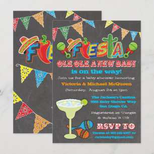Invitation Chalet mexicain Fiesta Couples Baby shower