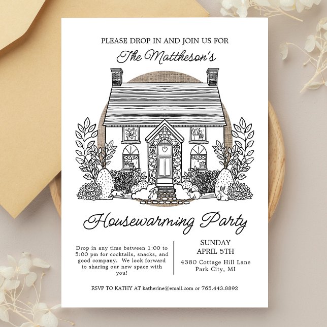 Invitation Chalet Printemps Pâques Drop À La Fête Du Ménage (Créateur téléchargé)