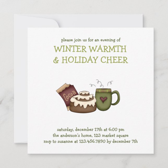 Invitation Chaleur hivernale ・ Rouleau à cannelle (Devant)