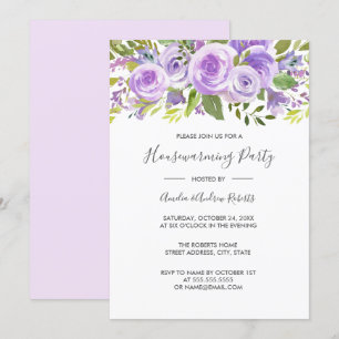 Invitation Chaleureuse Lavande Florale Rose Nouvel Habitat