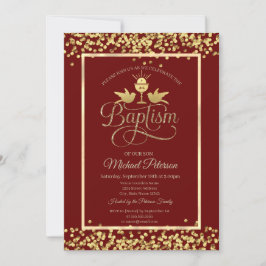 Invitation Chalice Or Confetti Rouge