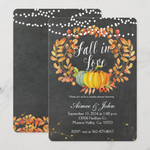 Invitation Chalkboard automne