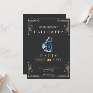 Invitation Chalkboard Black & Gold Griaper Halloween