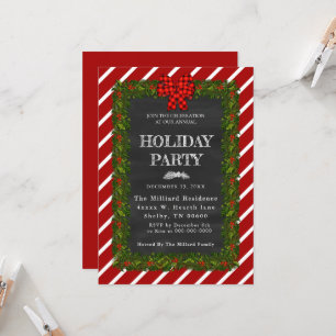 Invitation Chalkboard Garland Et Fête De Vacances Gratuits