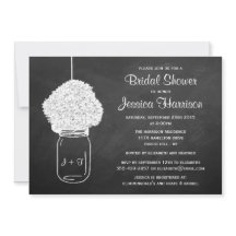 Chalkboard Hydrangea Mason Jar Fête des mariées