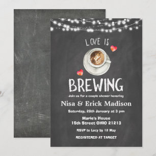 Invitation Chalkboard L'amour de la Fête des mariées de bière