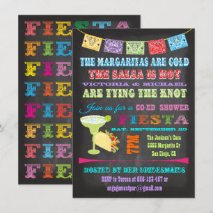 Invitation Chalkboard Mexicaine Fiesta Co-ed SHower