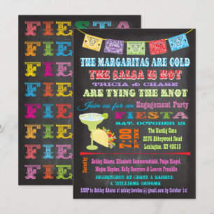 Invitation Chalkboard Mexican Fiesta fiesta Party