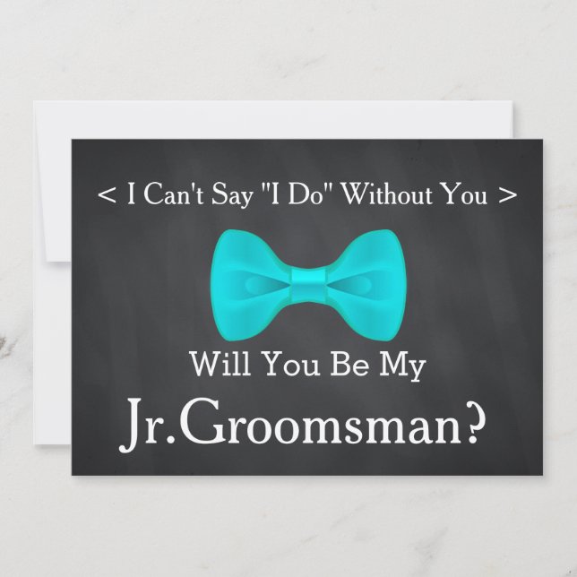 Invitation Chalkboard Seras-tu mon Jr.Groomsman (Devant)