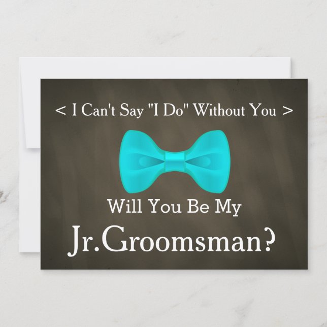 Invitation Chalkboard Seras-tu mon Jr.Groomsman (Devant)
