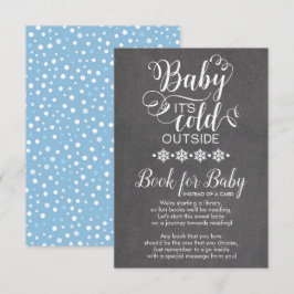 Invitation Chalkboard Snowflakes Apportez un livre pour la ca