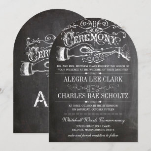 Invitation Chalkboard Vintage moderne typographie victorienne