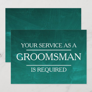 Invitation Chalkboard Votre service est demandé en tant que G