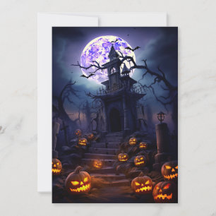 Invitation Chambre Hantée Éffrayante de la fête d'Halloween