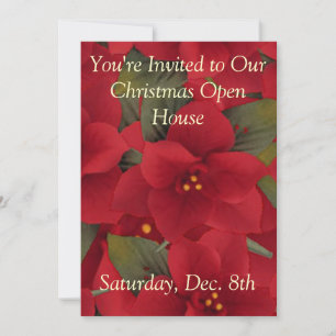 Invitation Chambre ouverte de poinsettia