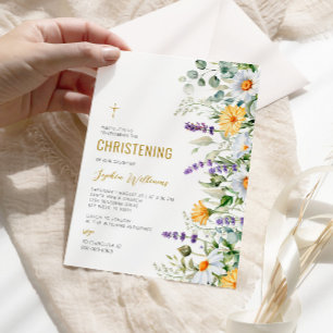 Invitation Chamomille et Eucalyptus Fleur sauvage