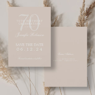 Invitation Champagne 70e anniversaire Sauvez la date