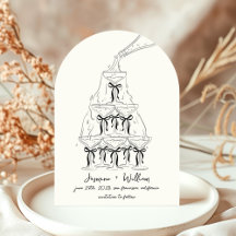 Champagne Bow Tower Économisez La Date Mariage